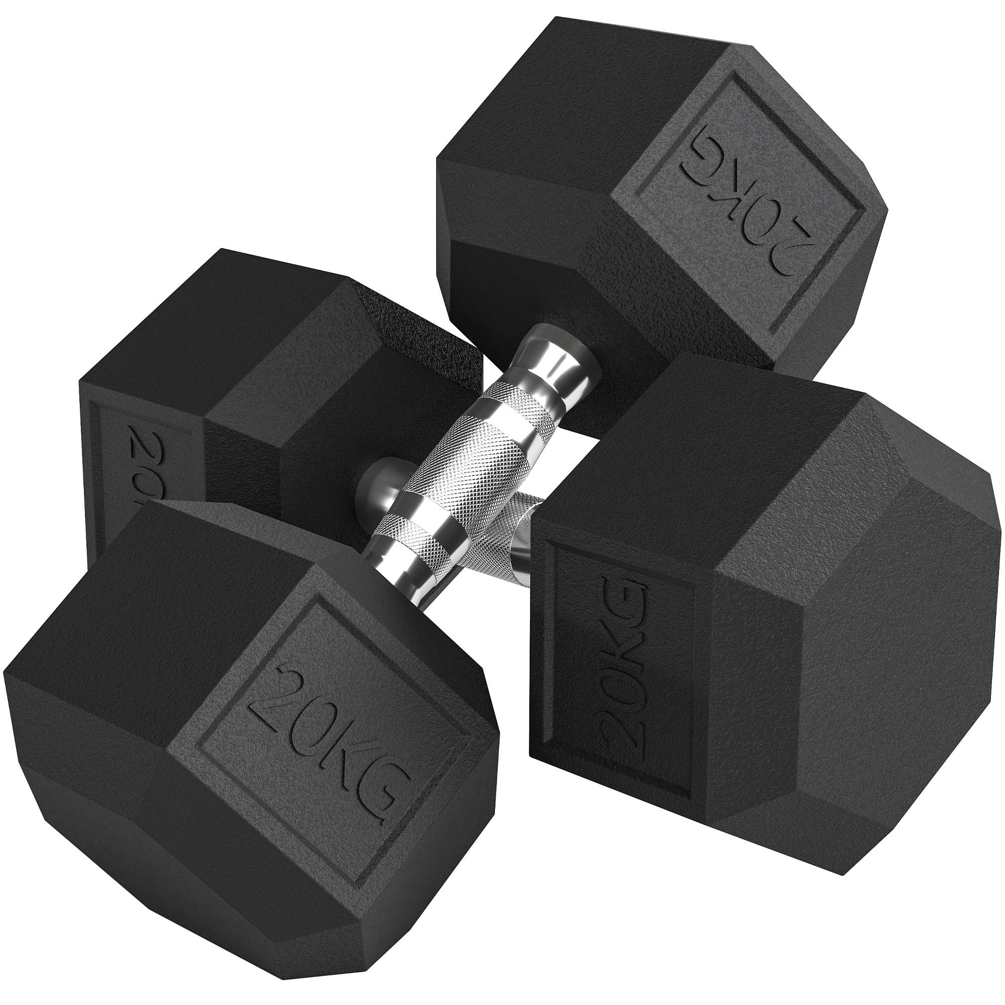 Professional Hex Rubber Dumbbells